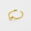 Gold ring on a white background