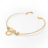 Gold necklace on a white background