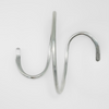 Metallic spiral hand cuff on a white background