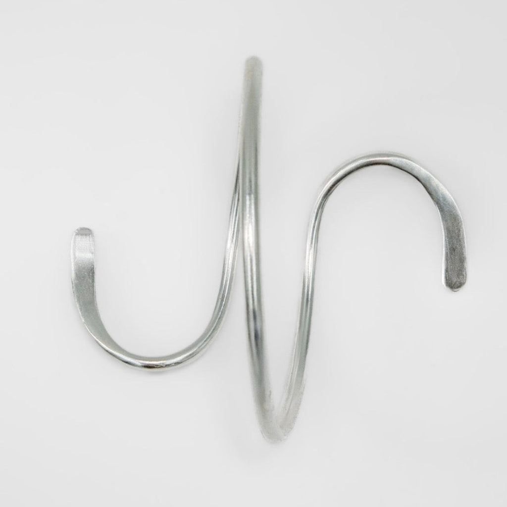 Silver bracelet on a white background